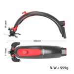 Förstärkt bakre stänkskärm m. bromslampa - Segway Ninebot G30 (röd/grå) - Bild 2