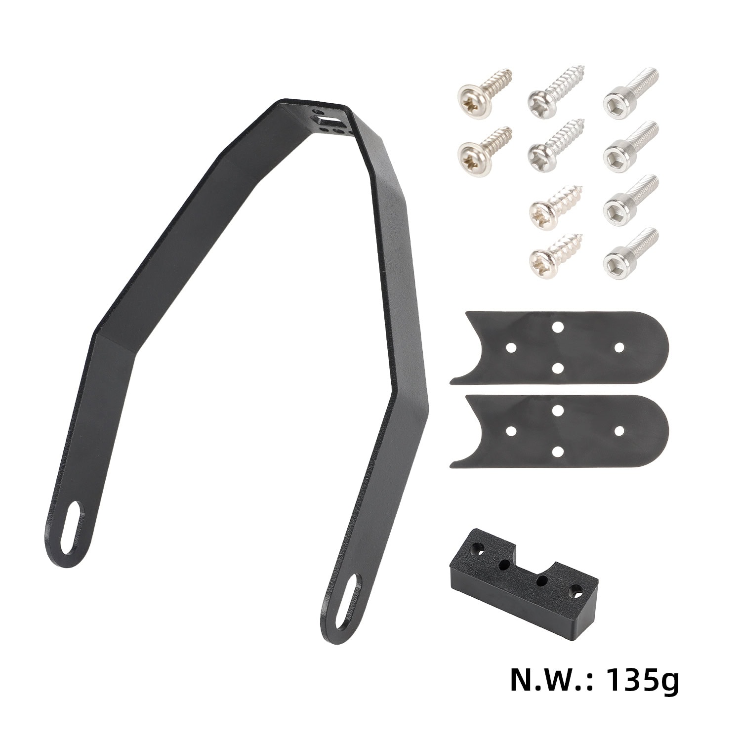 332b6f578c264bbfa510e163dd780915.jpg Stänkskärmsfäste med distanser & skruvsats - Xiaomi M365 Pro / Pro 2 / 1S - Bild 1