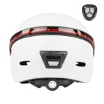 Smart cykelhjälm med fjärrstyrd blinkers – Elcykel / Elscooter (Vit) - Bild 3