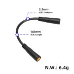 Adapterkabel 3-pin snabbkoppling - hona–hona (143mm) - Bild 2