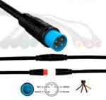 Vattentät snabbkoppling 8mm 4-pin (hane)