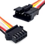 SM/JST 5-pin kontakt med kabel 22AWG - (hane/hona) - Bild 2