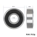 Kullager 6000 2RS - 10*26*8mm - Bild 2