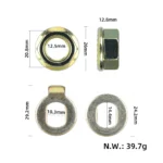 M14 hjulmutter med låsbricka - Kukirin G2 Max/G2 Master/G3 Pro/G4 Max - Bild 2