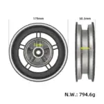 Framhjul till Xiaomi 5 Pro scooter (original) - Bild 2