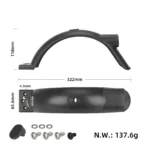 Bakre stänkskärm med krok - Xiaomi Mi5 elscooter - Bild 2