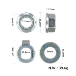 M14 hjulmutter med låsbricka för motor - Kukirin G2 / G3 / G4 (14mm) - Bild 2