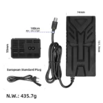 54.6V 3A Snabbladdare till Elscooter / Elcykel - DC 8mm (RCA) - Bild 3