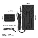 42V 3A Premium snabbladdare för elcykel / elscooter 36V - DC 2.1mm - Bild 2