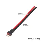 T-kontakt hane med kabel för elscooter - Bild 2