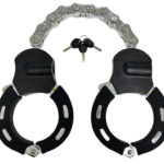 Robust Handcuff lås i härdat stål till Elscooter / MC