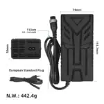 52V / 58.8V 3A Snabbladdare till Elscooter GX16 3-pin (Ulip) - Bild 2