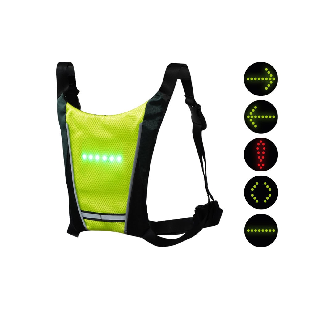 117078-1.jpg Gul Reflexväst med LED Blinkers och Trådlös Fjärrkontroll - Bild 1